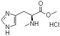 结构式 CAS# 118384-75-1, N-甲基-L-组氨酸甲酯单盐酸盐