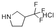 结构式 CAS# 1189485-03-7, 3-(三氟甲基)吡咯烷盐酸盐