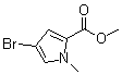 结构式 CAS# 1196-90-3, 4-溴-1-甲基-1H-吡咯-2-羧酸甲酯