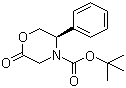 结构式 CAS# 119878-90-9, (R)-2-氧代-5-苯基-4-吗啉羧酸叔丁酯