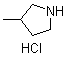 structure of CAS# 120986-92-7, 3-Methylpyrrolidine hydrochloride