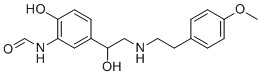 structure of CAS# 1224588-66-2, Formoterol EP Impurity B;N-(2-Hydroxy-5-((1RS)-1-hydroxy-2-((2-(4-methoxyphenyl)ethyl)amino)ethyl)phenyl)formamide