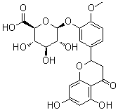 5-(3,4-Dihydro-5,7-dihydroxy-4-oxo-2H-1-benzopyran-2-yl)-2-methoxyphenyl beta-D-glucopyranosiduronic acid molecular structure (CAS 1237479-05-8)