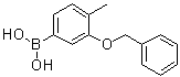 结构式 CAS# 1256355-31-3, [4-甲基-3-(苯基甲氧基)苯基]硼酸