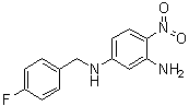 structure of CAS# 1263404-74-5, N1-[(4-Fluorophenyl)methyl]-4-nitro-1,3-benzenediamine