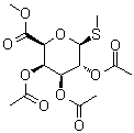 structure of CAS# 129541-34-0, Methyl 1-thio-beta-D-galactopyranosiduronic acid methyl ester triacetate