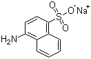 结构式 CAS# 130-13-2, 1-萘胺-4-磺酸钠; 1-氨基-4-萘磺酸钠; 4-氨基-1-萘磺酸钠