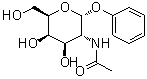 结构式 CAS# 13089-18-4, 苯基 2-乙酰氨基-2-脱氧-alpha-D-吡喃半乳糖苷
