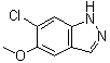 structure of CAS# 13096-98-5, 6-Chloro-5-methoxy-1H-indazole