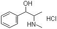 结构式 CAS# 134-71-4, DL-盐酸麻黄碱; 消旋盐酸麻黄碱