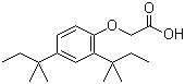 structure of CAS# 13402-96-5, 2,4-Di(tert-amyl)phenoxyacetic acid;(2,4-Di-tert-pentylphenoxy)acetic acid; [2,4-Bis(1,1-dimethylpropyl)phenoxy]acetic acid