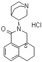 结构式 CAS# 135729-76-9, [R-(R*,S*)]-2-(1-氮杂双环[2.2.2]辛-3-基)-2,3,3a,4,5,6-六氢-1H-苯并[de]异喹啉-1-酮单盐酸盐