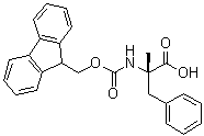 structure of CAS# 135944-05-7, N-[(9H-Fluoren-9-ylmethoxy)carbonyl]-alpha-methyl-L-phenylalanine;Fmoc-alpha-Me-Phe-OH