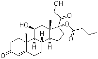 结构式 CAS# 13609-67-1, 丁酸氢化可的松