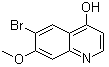 结构式 CAS# 1361235-54-2, 6-溴-7-甲氧基-4-喹啉醇