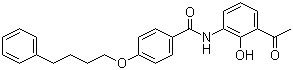 结构式 CAS# 136450-06-1, 3'-[4-(4-苯基丁氧基)苯甲酰基氨基]-2'-羟基苯乙酮