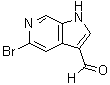 结构式 CAS# 1369348-93-5, 5-溴-1H-吡咯并[2,3-c]吡啶-3-甲醛