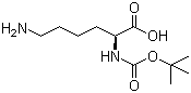 structure of CAS# 13734-28-6, N-Boc-L-Lysine;N-(tert-Butoxycarbonyl)-L-lysine