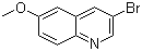 结构式 CAS# 14036-96-5, 3-溴-6-甲氧基喹啉