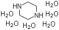 结构式 CAS# 142-63-2, 哌嗪六水合物