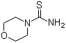 structure of CAS# 14294-10-1, 4-Morpholinecarbothioamide;4-(Aminothiocarbonyl)morpholine; 4-Thiocarbamoylmorpholine; Morpholine-4-carbothioic acid amide; Morpholine-N-carbothioamide; Morpholinothiourea; N-Morpholinothioamide