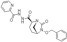 (1R,2S,5R)-7-Oxo-6-(phenylmethoxy)-1,6-diazabicyclo[3.2.1]octane-2-carboxylic acid 2-(2-pyridinylcarbonyl)hydrazide molecular structure (CAS 1452467-41-2)
