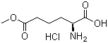 structure of CAS# 147780-39-0, (S)-2-Amino-6-methoxy-6-oxohexanoic acid hydrochloride;L-2-Aminohexanedioic acid 6-methyl ester hydrochloride