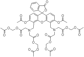 structure of CAS# 148504-34-1, Cellstain Calcein-AM;Calcein O,O'-diacetate tetrakis(acetoxymethyl)ester