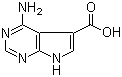结构式 CAS# 1488-48-8, 4-氨基-7H-吡咯并[2,3-d]嘧啶-5-羧酸