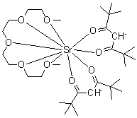structure of CAS# 150939-76-7, Bis(2,2,6,6-tetramethylheptan-3,5-dionato)(tetraglyme)strontium