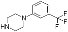 structure of CAS# 15532-75-9, N-(3-Trifluoromethylphenyl)piperazine;1-(3-Trifluoromethylphenyl)piperazine; 1-[3-(Trifluoromethyl)phenyl]piperazine; 3-(1-Piperazino)benzotrifluoride