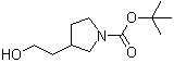 结构式 CAS# 160132-54-7, 3-(2-羟基乙基)-1-吡咯烷羧酸叔丁酯