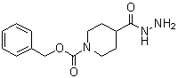 structure of CAS# 161609-80-9, 1,4-Piperidinedicarboxylic acid 1-(phenylmethyl) ester 4-hydrazide