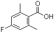 结构式 CAS# 16633-50-4, 2,6-二甲基-4-氟苯甲酸