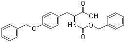 structure of CAS# 16677-29-5, Cbz-O-benzyl-L-tyrosine;N-Benzyloxycarbonyl-O-benzyl-L-tyrosine; Z-Tyr(Bzl)-OH