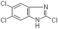 structure of CAS# 16865-11-5, 2,5,6-Trichlorobenzimidazole;2,5,6-Trichloro-1H-benzimidazole