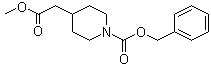 structure of CAS# 170737-53-8, 1-[(Phenylmethoxy)carbonyl]-4-piperidineacetic acid methyl ester