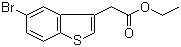结构式 CAS# 17266-44-3, (5-溴苯并噻吩-3-基)乙酸乙酯