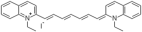 结构式 CAS# 17695-32-8, 1-乙基-2-[7-(1-乙基-2(1H)-喹啉亚基)庚-1,3,5-三烯基]喹啉鎓碘化物