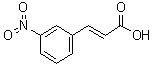 结构式 CAS# 1772-76-5, 反式-3-硝基肉桂酸