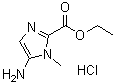 structure of CAS# 180258-46-2, 4-Amino-N-methylimidazole-2-carboxylic acid ethyl ester hydrochloride