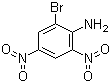 结构式 CAS# 1817-73-8, 2-溴-4,6-二硝基苯胺; 6-溴-2,4-二硝基苯胺; 2,4-二硝基-6-溴苯胺