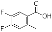 structure of CAS# 183237-86-7, 4,5-Difluoro-2-methylbenzoic acid;3,4-Difluoro-6-methylbenzoic acid
