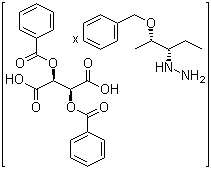 structure of CAS# 183871-36-5, [S-(R',R')]-2,3-Bis(benzoyloxy)butanedioic acid compd. with [S-(R',R')]-[1-ethyl-2-(phenylmethoxy)propyl]hydrazine