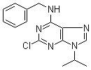 结构式 CAS# 186692-41-1, 2-氯-6-苄基氨基-9-异丙基嘌呤