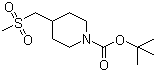structure of CAS# 194872-09-8, 1-tert-Butoxycarbonyl-4-[(methylsulfonyl)methyl]piperidine;4-[(Methylsulfonyl)methyl]piperidine-1-carboxylic acid tert-butyl ester