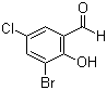 structure of CAS# 19652-32-5, 3-Bromo-5-chlorosalicylaldehyde;3-Bromo-5-chloro-2-hydroxybenzaldehyde