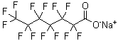 结构式 CAS# 20109-59-5, 全氟庚酸钠