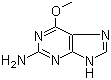 结构式 CAS# 20535-83-5, 2-氨基-6-甲氧基嘌呤; 6-甲氧基-2-氨基嘌呤