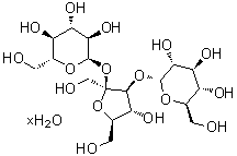 结构式 CAS# 207511-10-2, O-alpha-D-吡喃葡萄糖基-(1→3)-beta-D-呋喃果糖基 alpha-D-吡喃葡萄糖苷水合物